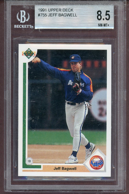 1991 Upper Deck #755 Jeff Bagwell Astros BVG 8.5 NM/MT+ 563974