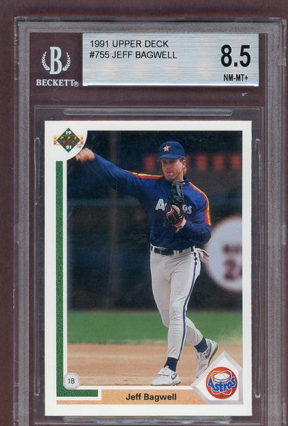 1991 Upper Deck #755 Jeff Bagwell Astros BVG 8.5 NM/MT+ 563976