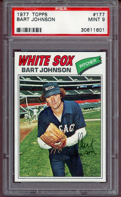 1977 TOPPS #177 BART JOHNSON WHITESOX PSA 9 MINT 563978