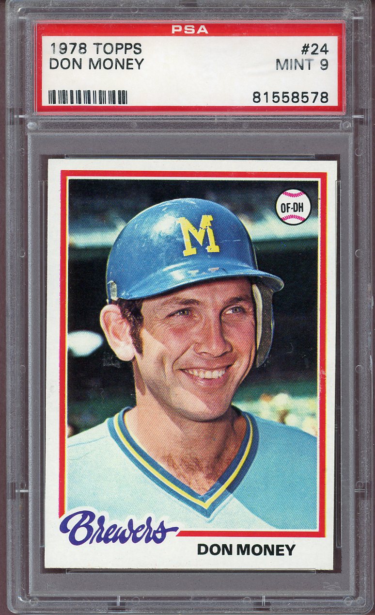 1978 TOPPS #024 DON MONEY BREWERS PSA 9 MINT 563993