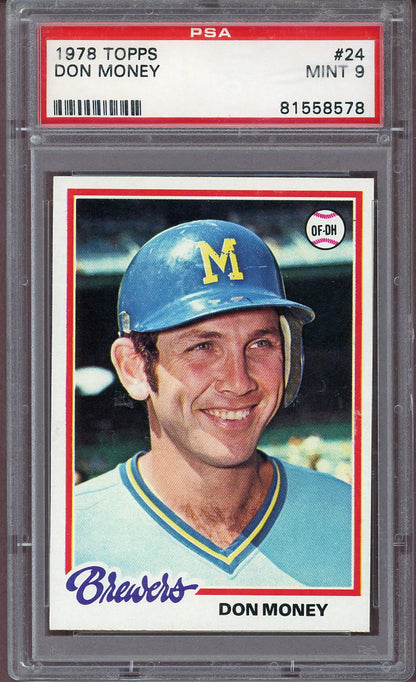 1978 TOPPS #024 DON MONEY BREWERS PSA 9 MINT 563993