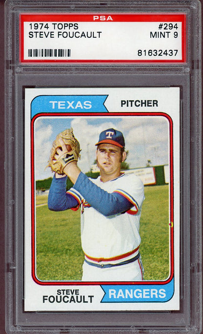 1974 TOPPS #294 STEVE FOUCAULT RANGERS PSA 9 MINT 564000