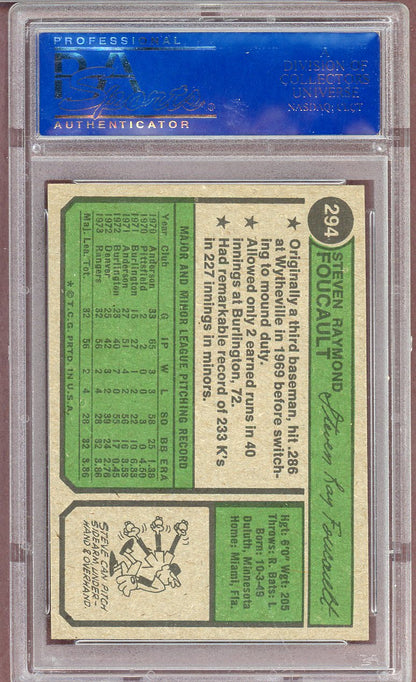 1974 TOPPS #294 STEVE FOUCAULT RANGERS PSA 9 MINT 564000