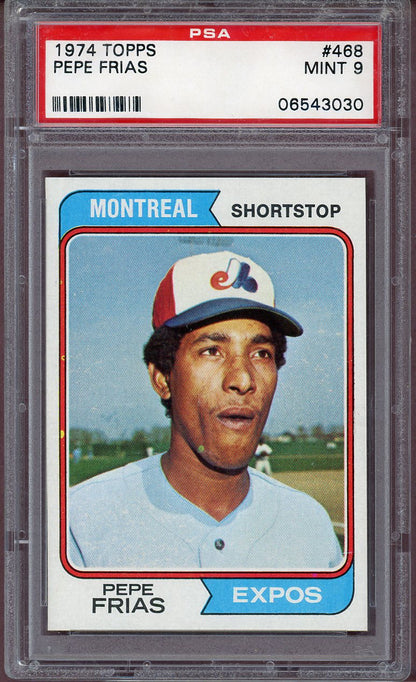 1974 TOPPS #468 PEPE FRIAS EXPOS PSA 9 MINT 564005