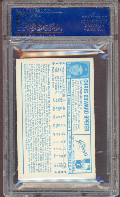 1974 KELLOGG'S #040 CHRIS SPEIER GIANTS PSA 9 MINT 564010