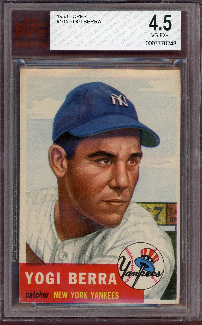 1953 TOPPS #104 YOGI BERRA YANKEES BVG 4.5 VG-EX+ 564012