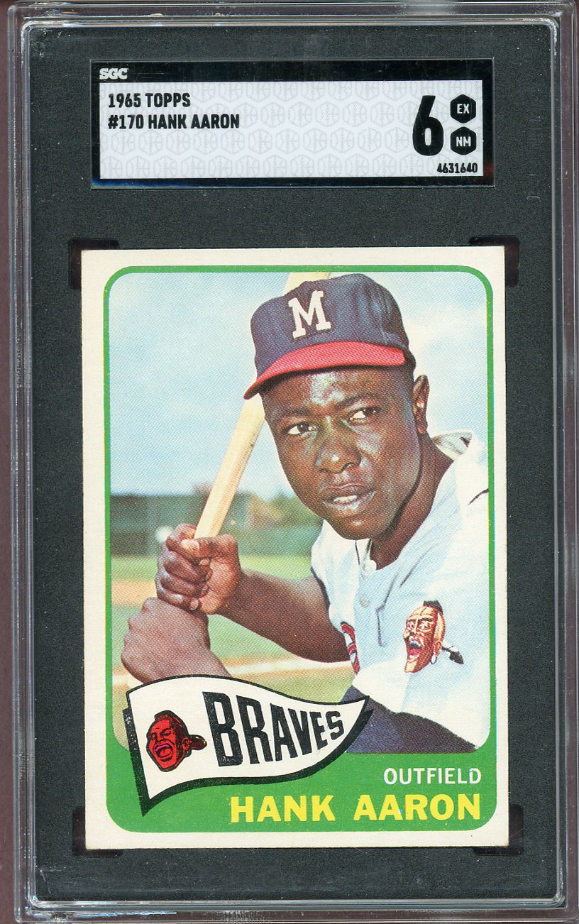 1965 TOPPS #`170 HANK AARON BRAVES SGC 6 EX-MT 564015