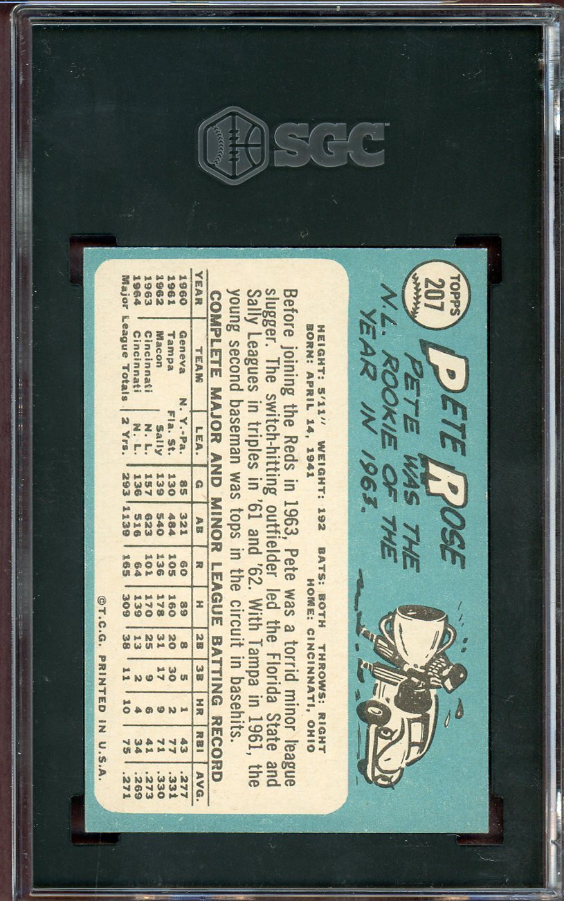 1965 TOPPS #207 PETE ROSE REDS SGC 6 EX-MT 564016