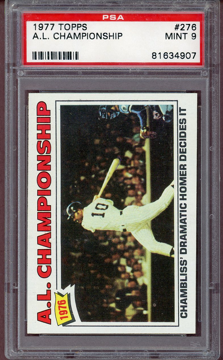 1977 TOPPS #276 A.L. CHAMPIONSHIP PSA 9 MINT 564017