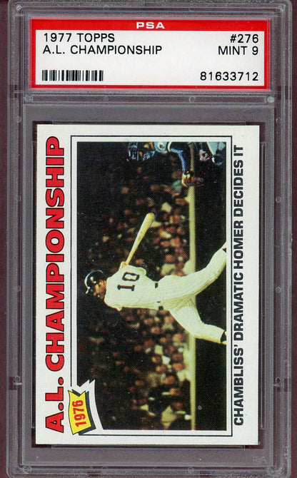 1977 TOPPS #276 A.L. CHAMPIONSHIP PSA 9 MINT 564020
