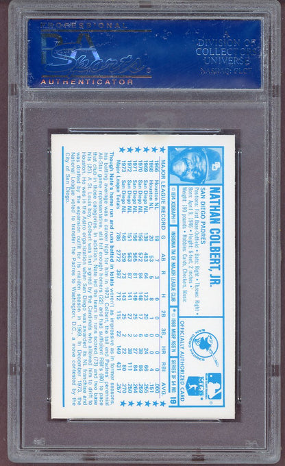 1974 Kelloggs Baseball #019 Nate Colbert Padres PSA 10 GEM MINT 564027