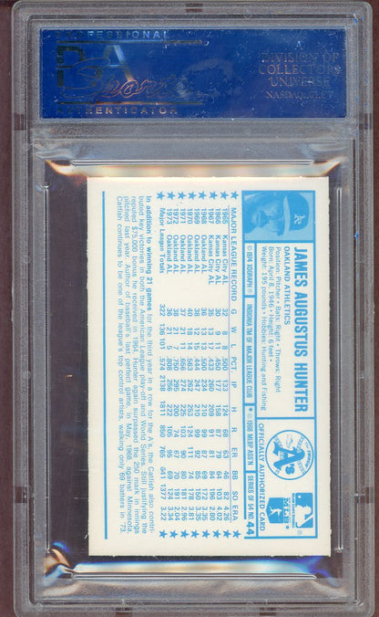 1974 Kelloggs Baseball #044 Catfish Hunter A's PSA 10 GEM MINT 564028