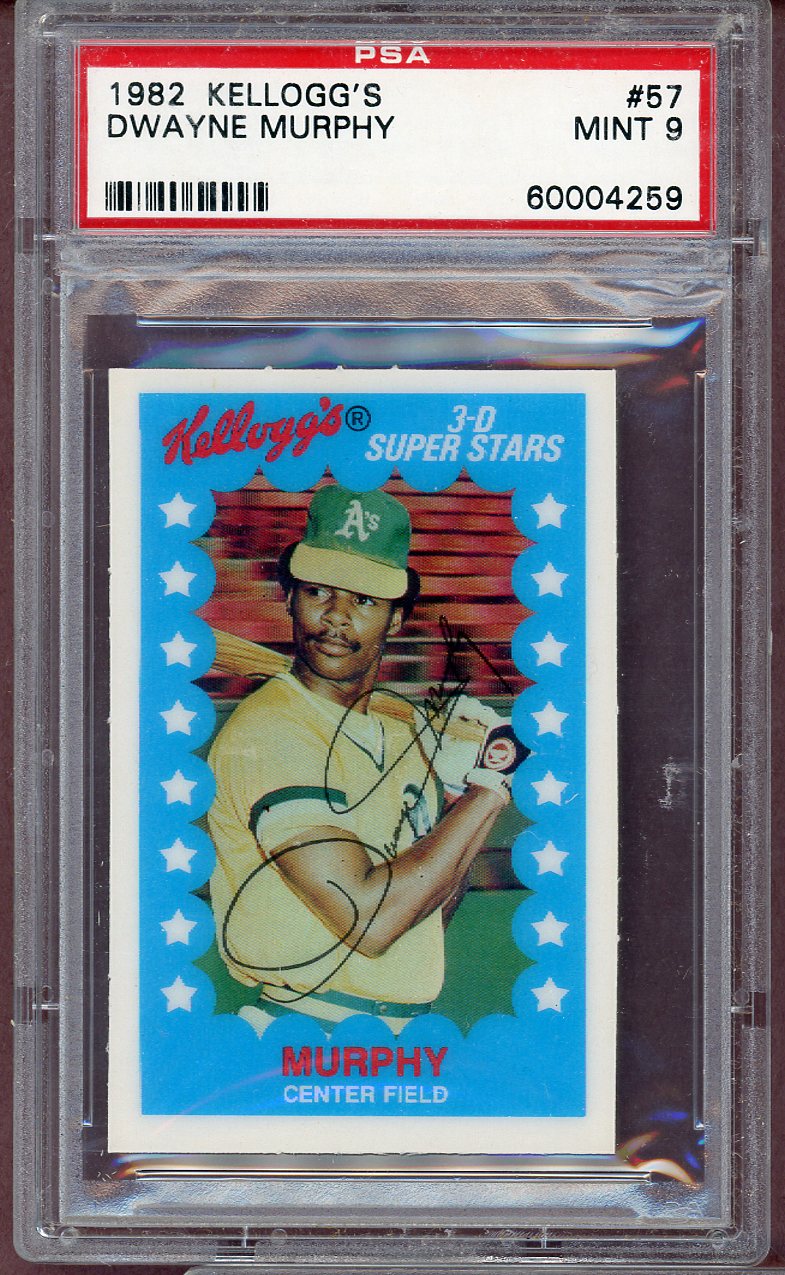 1982 Kelloggs #057 Dwayne Murphy A's PSA 9 MINT 564029