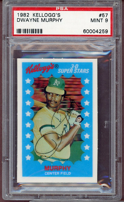 1982 Kelloggs #057 Dwayne Murphy A's PSA 9 MINT 564029