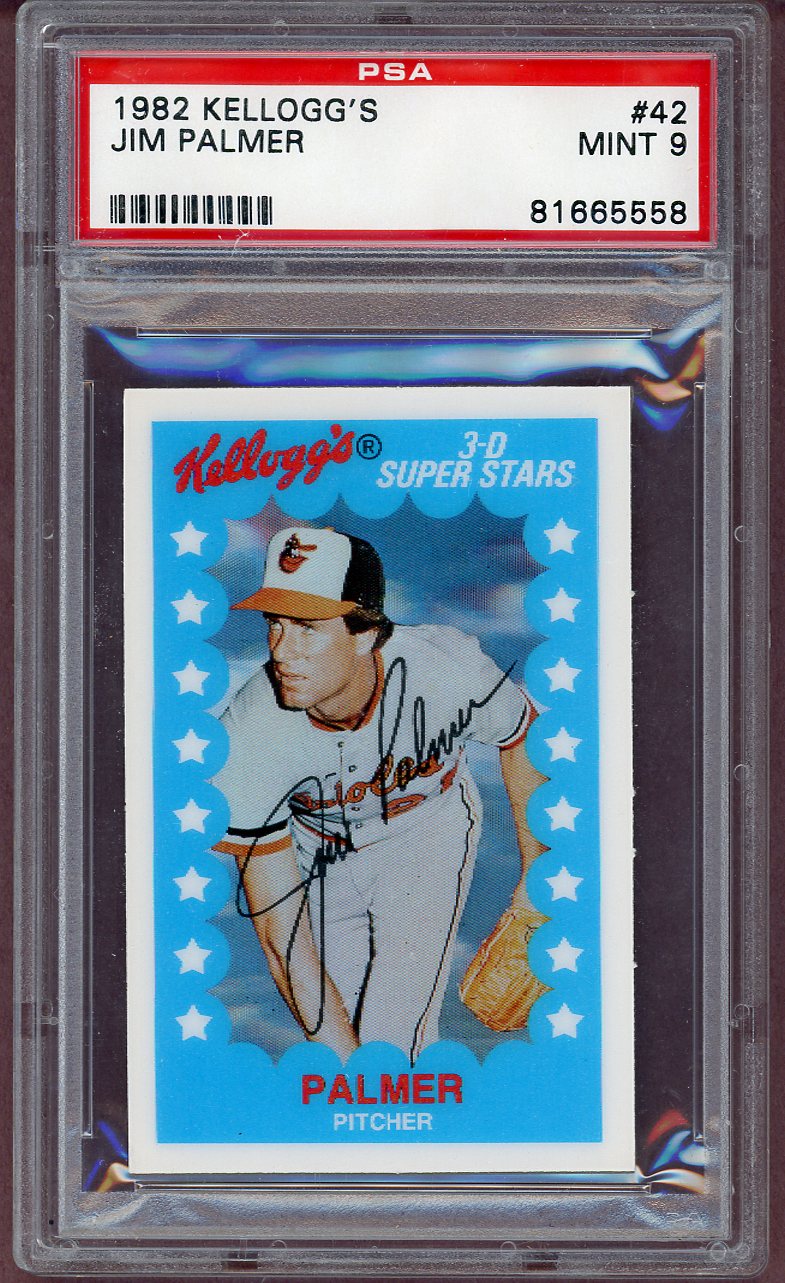 1982 Kelloggs #042 Jim Palmer Orioles PSA 9 MINT 564031