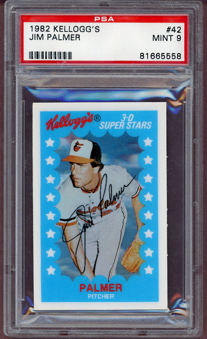 1982 Kelloggs #042 Jim Palmer Orioles PSA 9 MINT 564031