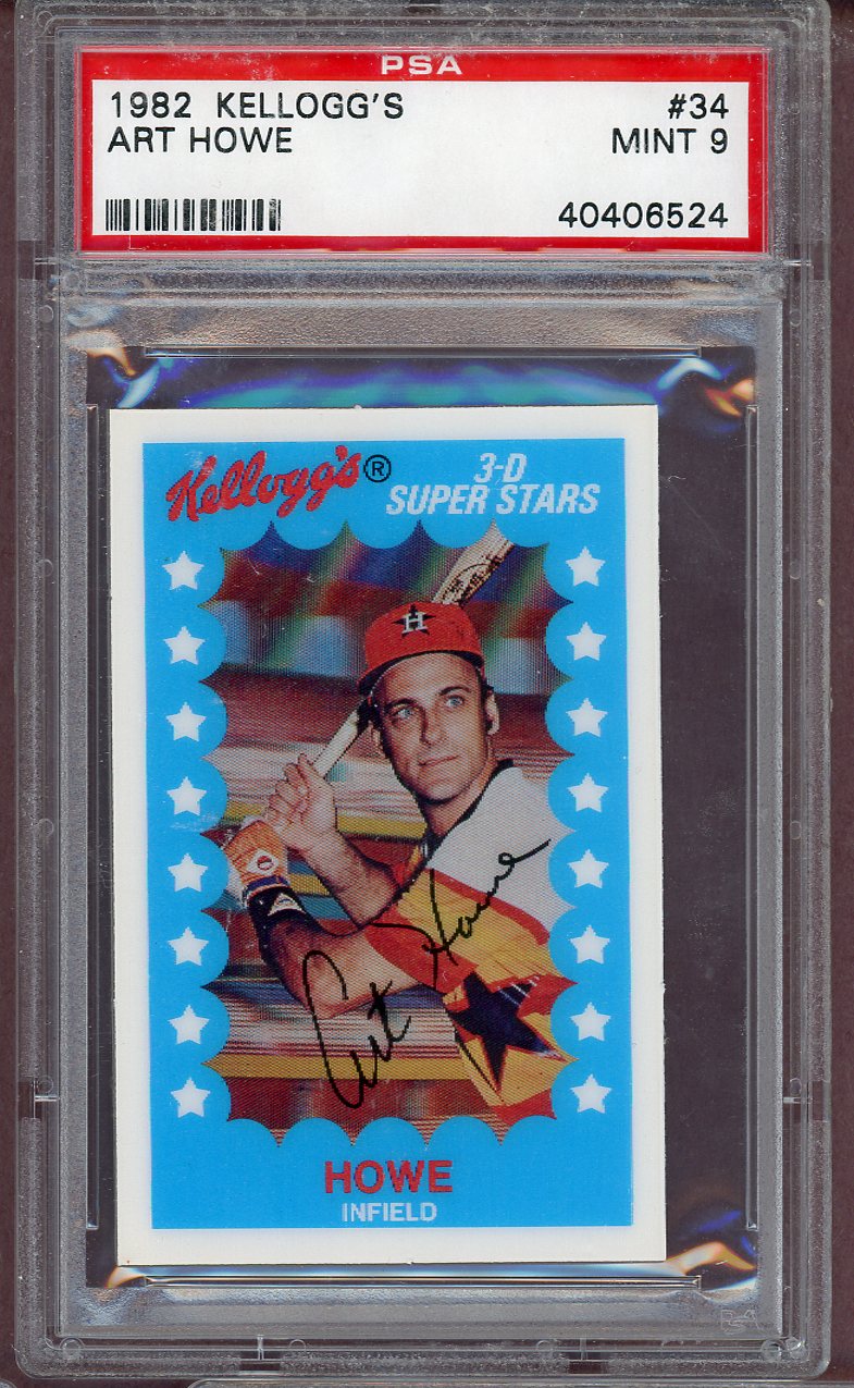 1982 Kelloggs #034 Art Howe Astros PSA 9 MINT 564034