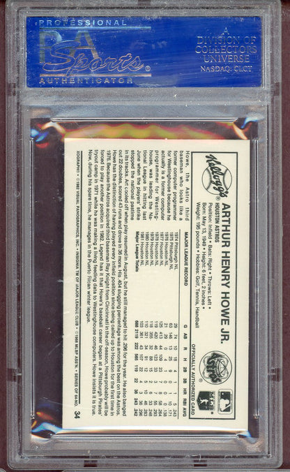 1982 Kelloggs #034 Art Howe Astros PSA 9 MINT 564034