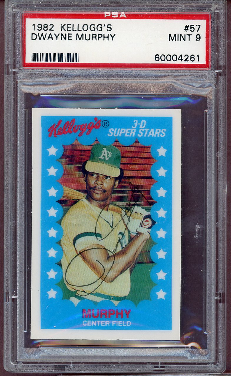 1982 Kelloggs #057 Dwayne Murphy A's PSA 9 MINT 564041