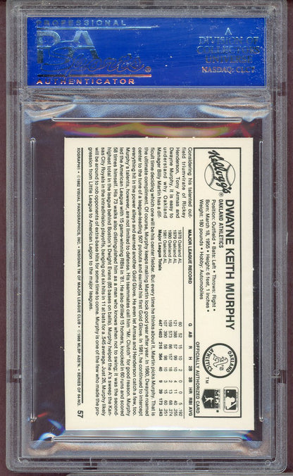 1982 Kelloggs #057 Dwayne Murphy A's PSA 9 MINT 564041