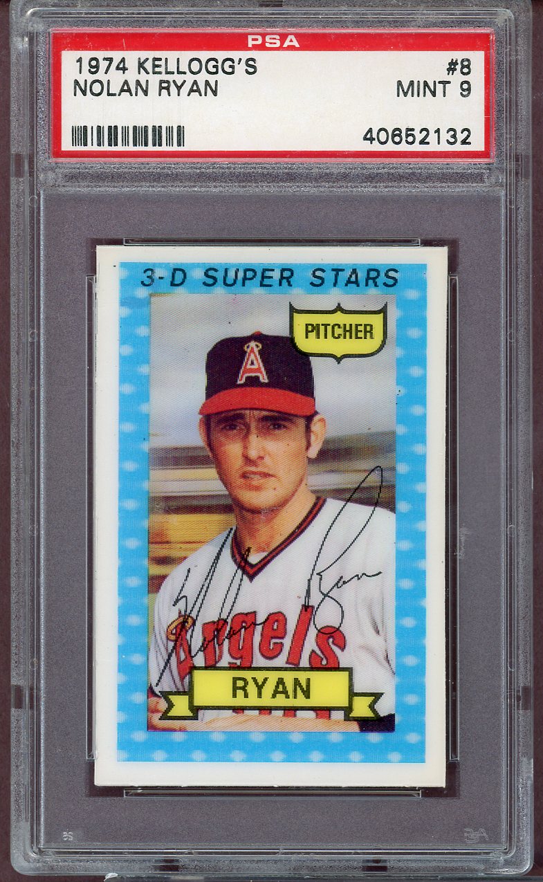1974 KELLOGG'S #008 NOLAN RYAN ANGELS PSA 9 MINT 564049