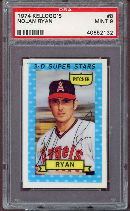 1974 KELLOGG'S #008 NOLAN RYAN ANGELS PSA 9 MINT 564049