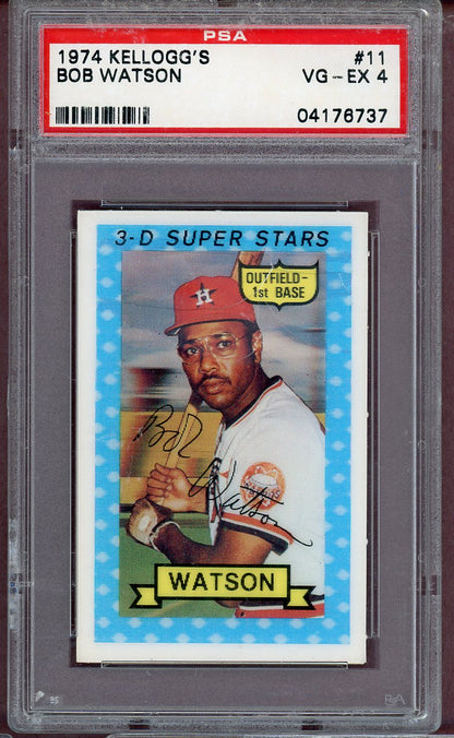 1974 KELLOGG'S #011 BOB WATSON ASTROS PSA 4 VG-EX 564050