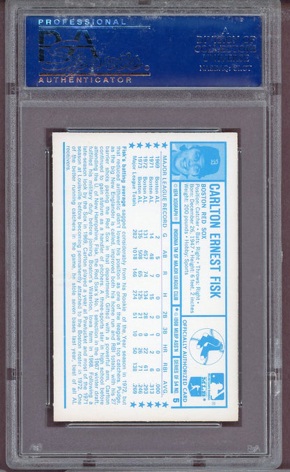 1974 KELLOGG'S #005 CARLTON FISK REDSOX PSA 9 MINT 564054