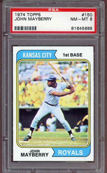 1977 TOPPS #150 JOHN MAYBERRY ROYALS PSA 8 NM-MT 564056
