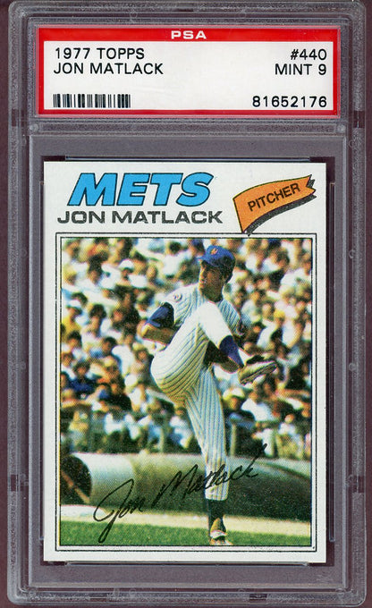 1977 TOPPS #440 JON MATLACK METS PSA 9 MINT 564059