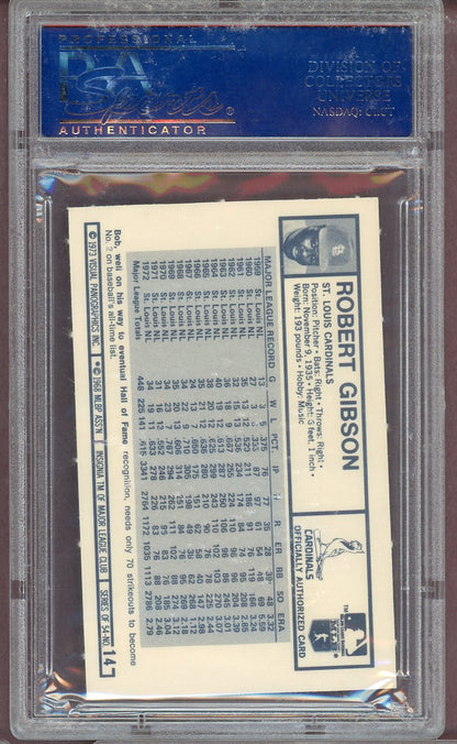 1973 KELLOGG'S #014 BOB GIBSON CARDINALS PSA 9 MINT 564062