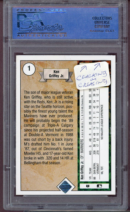 1989 UPPER DECK #001 KEN GRIFFEY JR. STAR ROOKIE MARINERS PSA 5 EX 564065