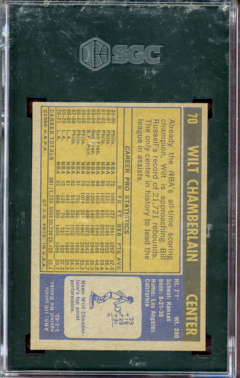 1971-72 TOPPS #070 WILT CHAMBERLAIN LAKERS SGC 6.5 EX-MT+ 564069