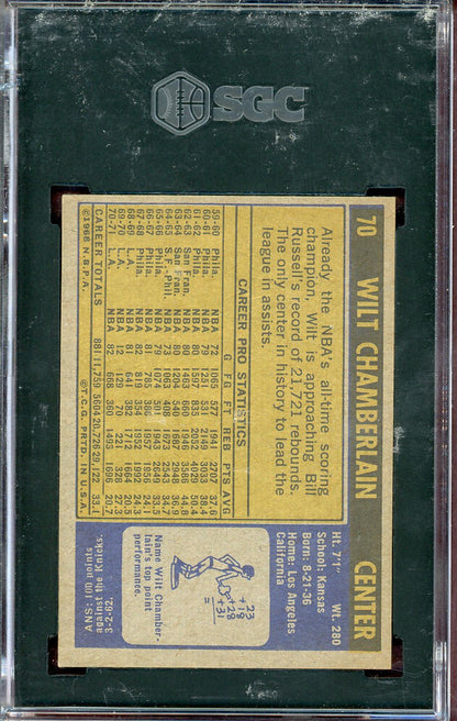 1971-72 TOPPS #070 WILT CHAMBERLAIN LAKERS SGC 6.5 EX-MT+ 564069