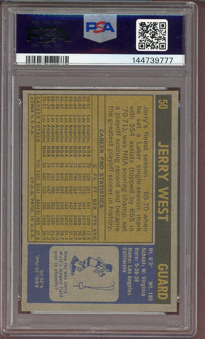 1971 TOPPS #050 JERRY WEST LAKERS PSA 6 EX-MT 564071