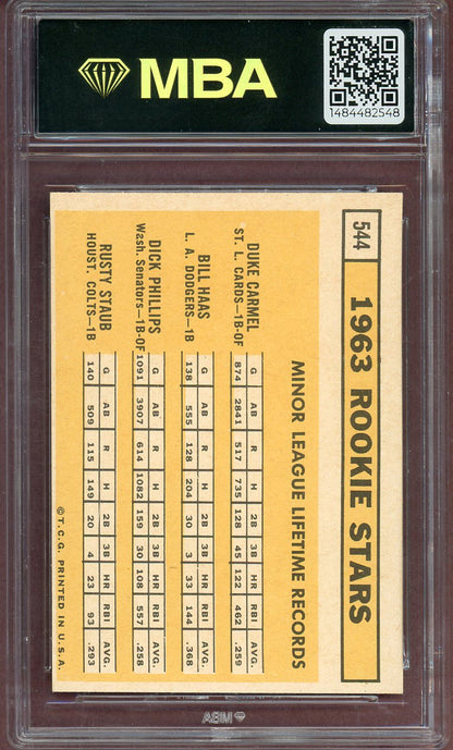 1963 TOPPS #544 1963 ROOKIE STARS MBA 6 EX-MT 564076