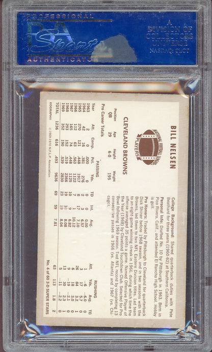 1970 KELLOGG'S #004 BILL NELSEN BROWNS PSA 9 MINT 564081