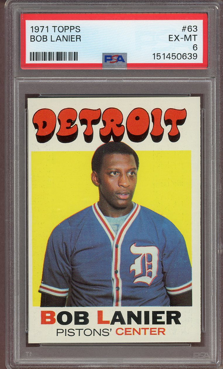 1971 TOPPS #063 BOB LANIER TIGERS PSA 6 EX-MT 564084