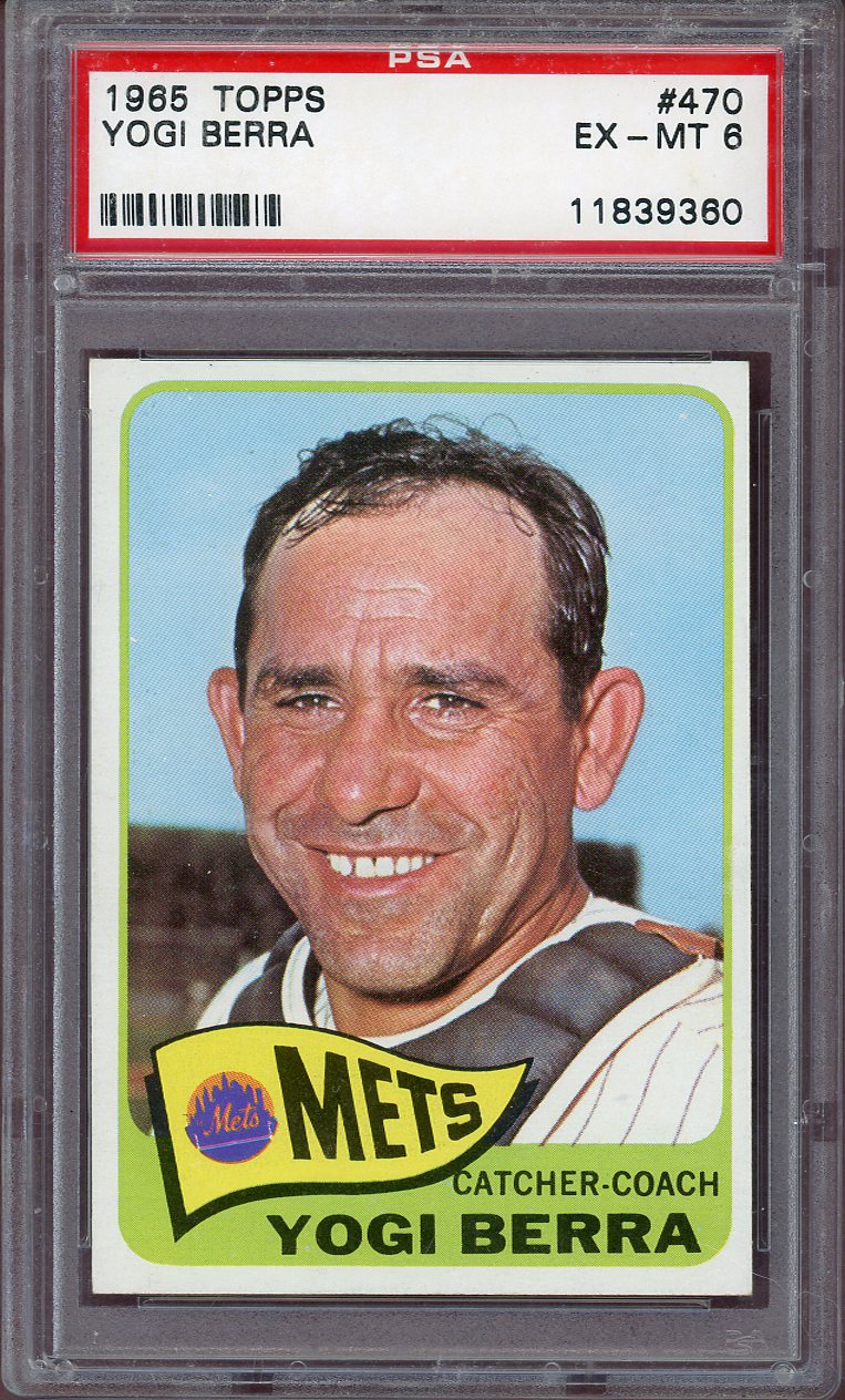 1965 TOPPS #470 YOGI BERRA YANKEES PSA 6 EX-MT 564085