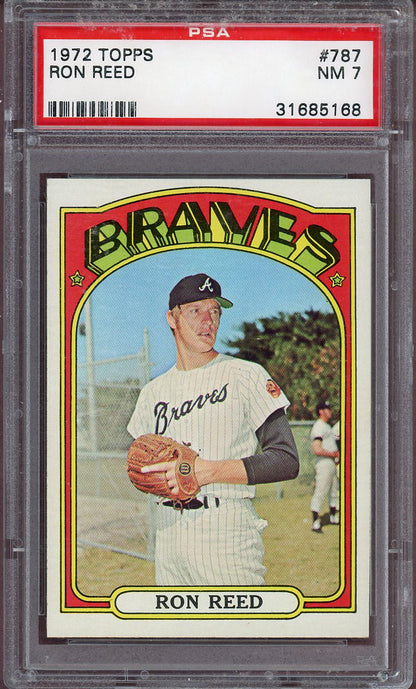 1972 TOPPS #787 RON REED BRAVES PSA 7 NM 564086