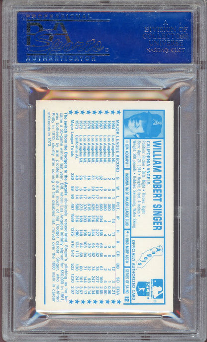1974 KELLOGG'S #012 BILL SINGER ANGELS PSA 9 MINT 564089