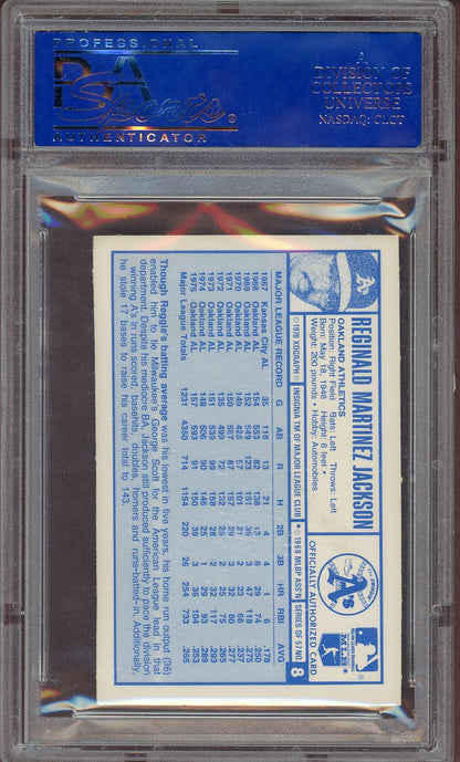 1976 KELLOGG'S #008 REGGIE JACKSON A'S PSA 9 MINT 564091