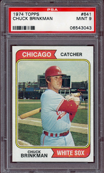1974 TOPPS #641 CHUCK BRINKMAN WHITESOX PSA 9 MINT 564095
