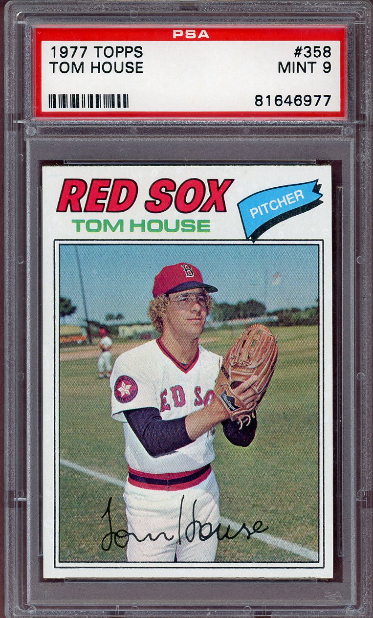 1977 TOPPS #358 TOM HOUSE REDSOX PSA 9 MINT 564103