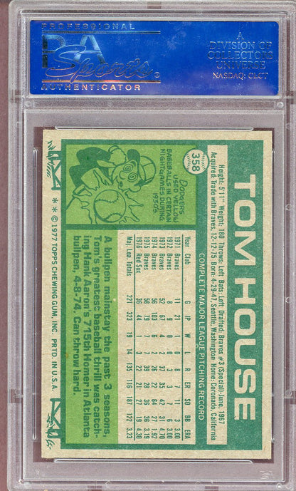 1977 TOPPS #358 TOM HOUSE REDSOX PSA 9 MINT 564103