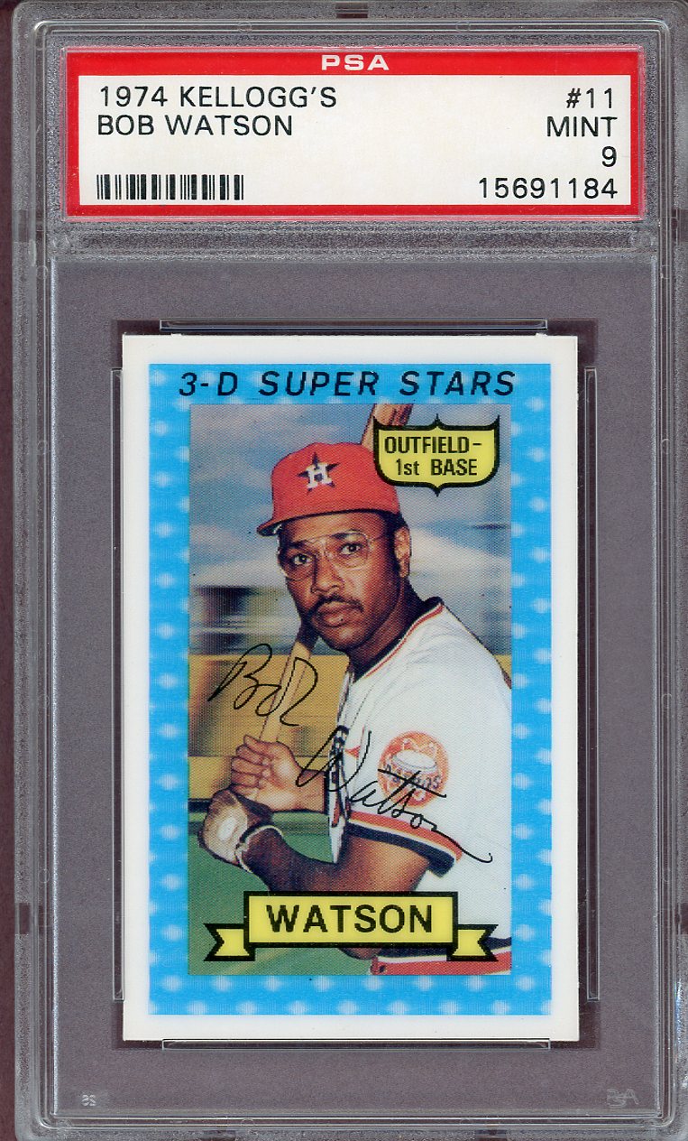 1974 KELLOGG'S #011 BOB WATSON ASTROS PSA 9 MINT 564107