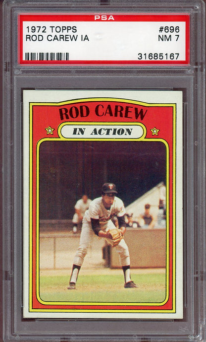 1972 TOPPS ROD CAREW IN ACTION TWINS PSA 7 NM 564108