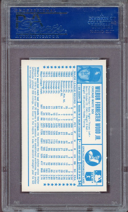 1974 KELLOGG'S WILBUR WOOD SO 959 WHITESOX PSA 8 NM-MT 564109