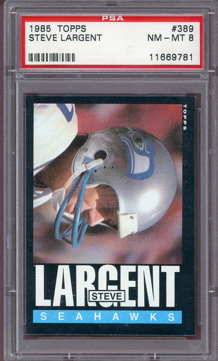 1985 TOPPS #389 STEVE LARGENT SEAHAWKS PSA 8 NM-MT 564111