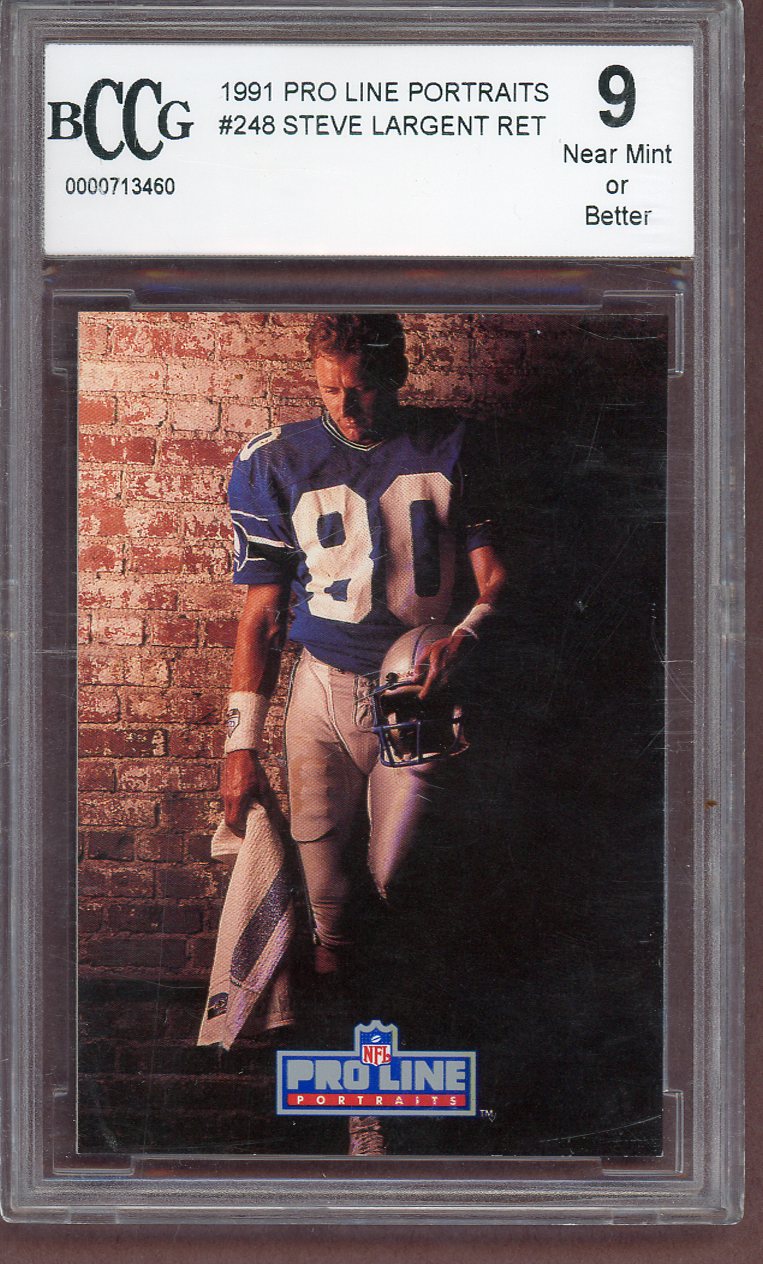 1991 PRO LINE PORTRAITS #248 STEVE LARGENT SEAHAWKS BCCG 9 MINT 564116